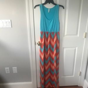 Chevron maxi dress